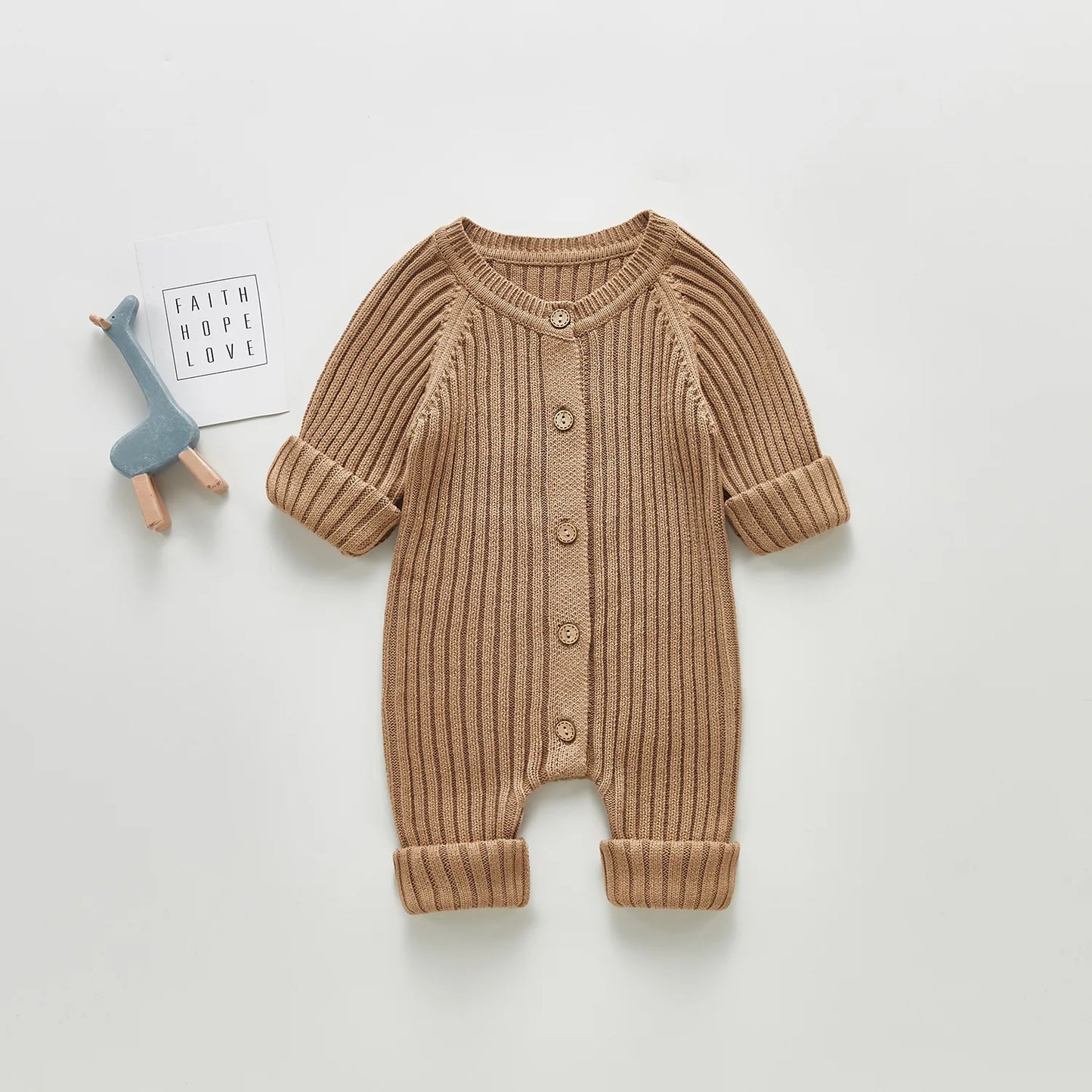 Knitted baby romper BASIC