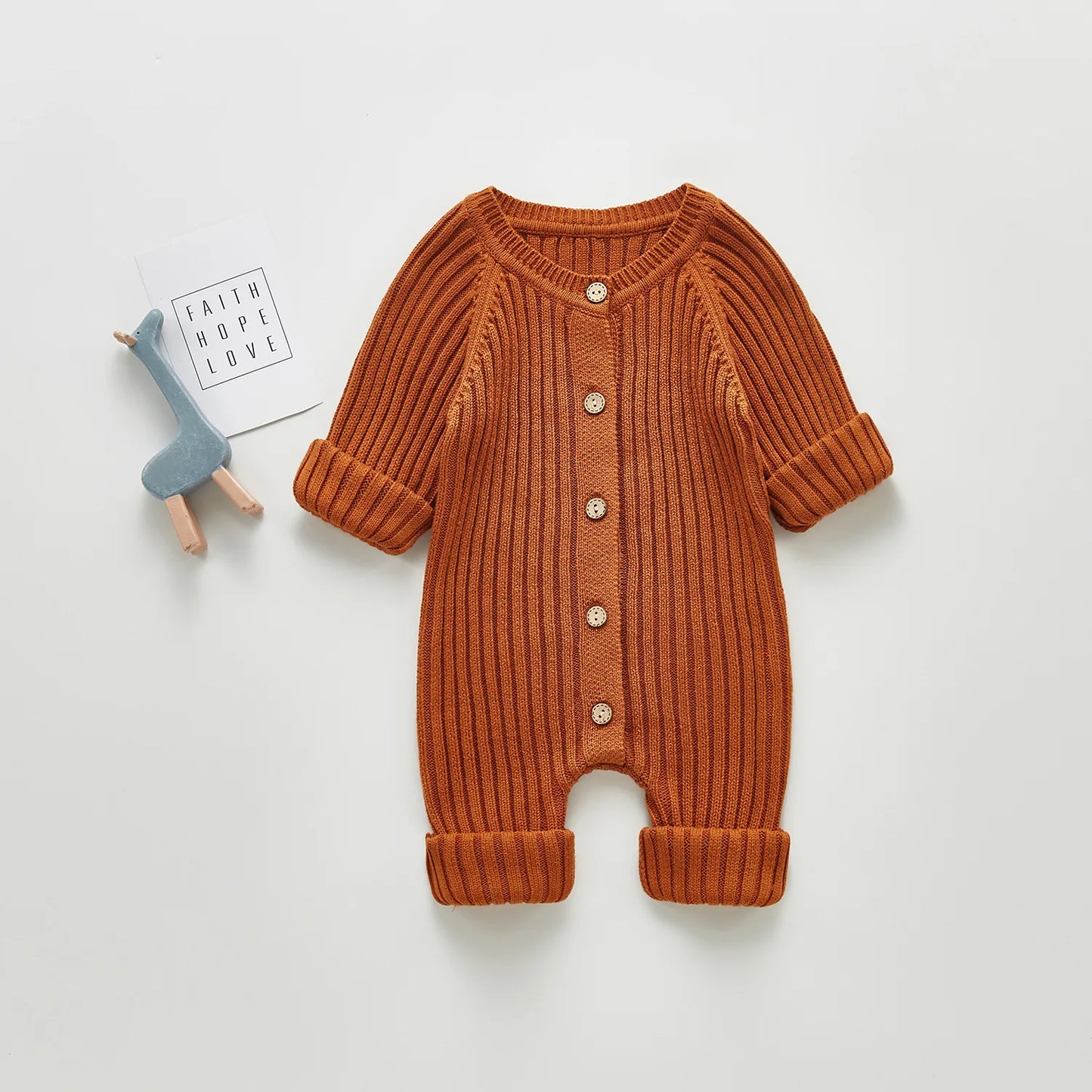 Knitted baby romper BASIC