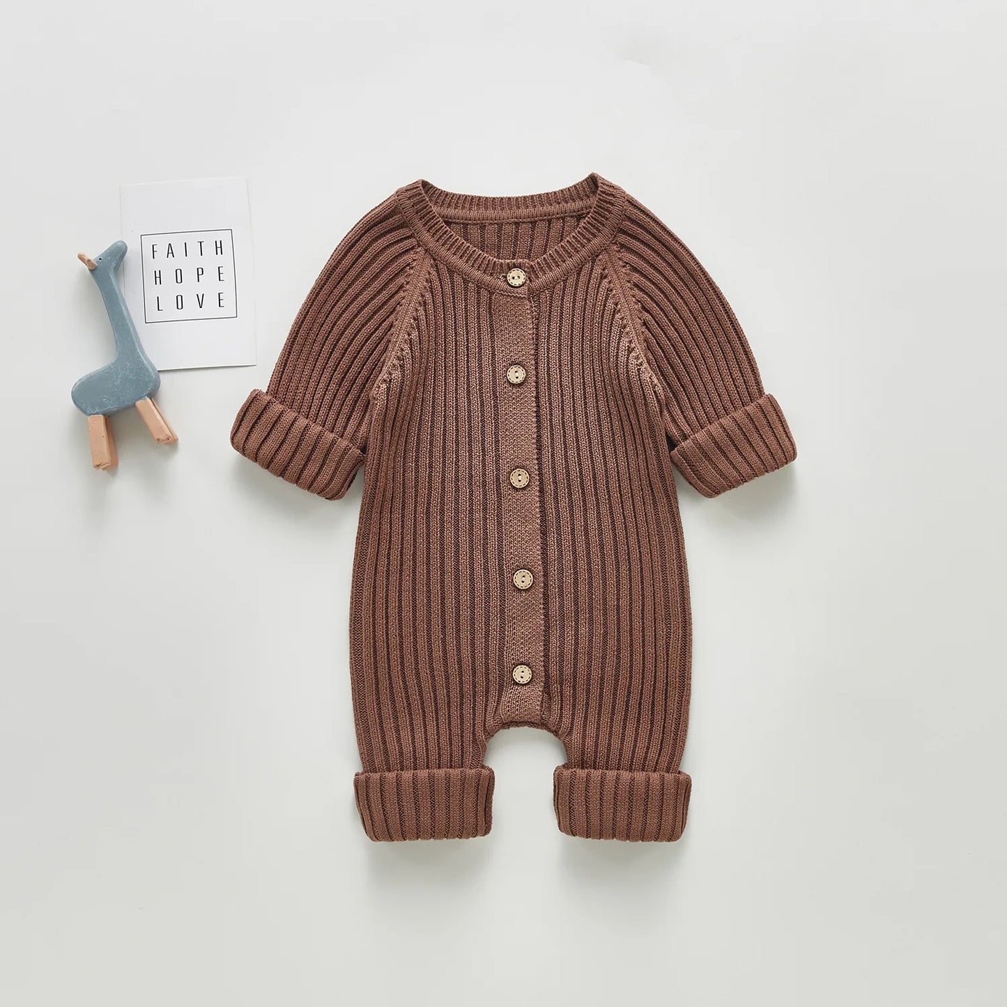 Knitted baby romper BASIC