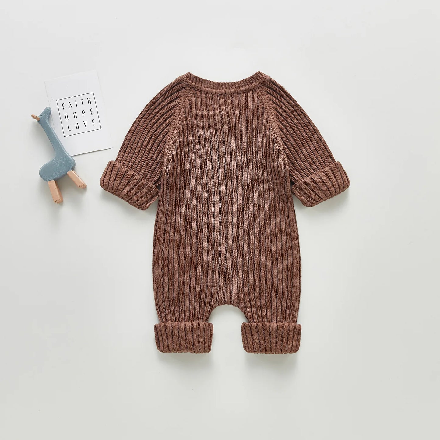 Knitted baby romper BASIC