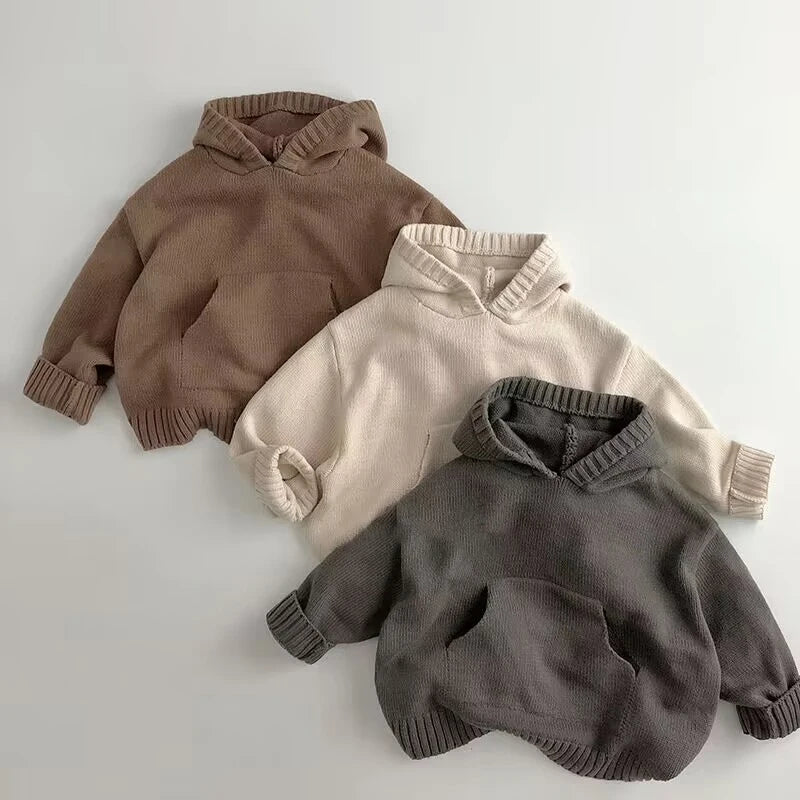 Pull à capuche en mailles BASIC