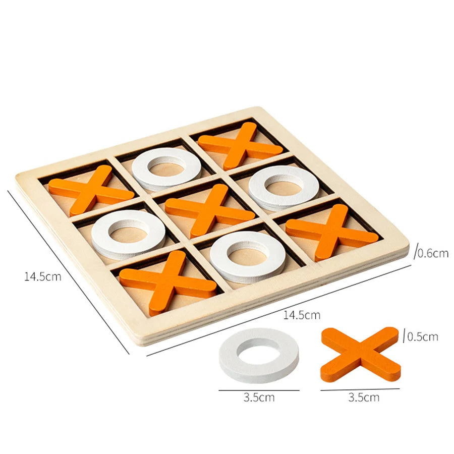 Montessori Play Game Wooden Toy Mini Chess Interaction Puzzle Training Brain Learing Early Educational Toys For Children Kids