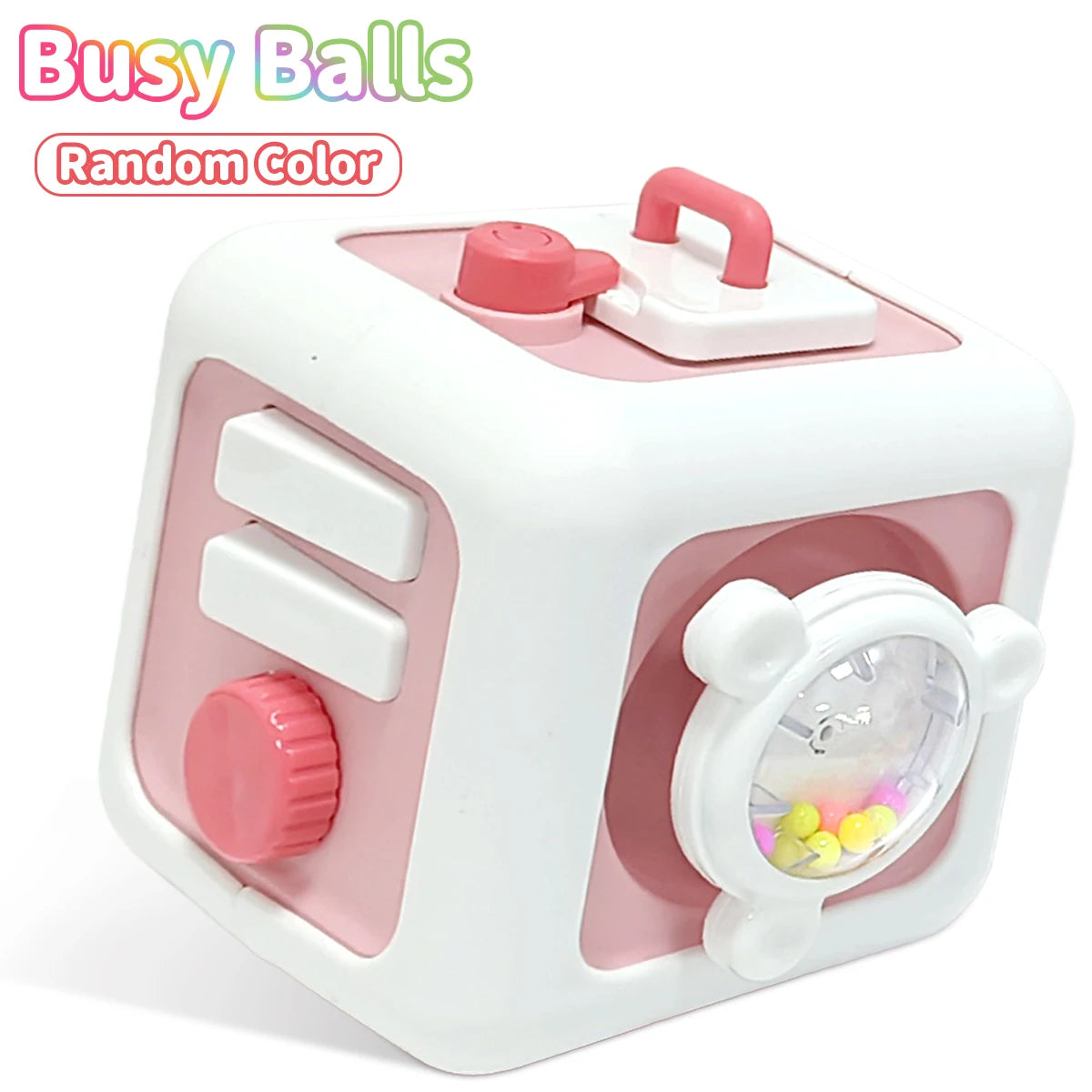 6 in 1 Montessori Activity Cube Baby Toys Sensory Busy Board Travel Toy Educational Learning Basic Life Skills Toys for Toddler