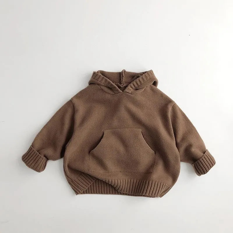 Pull à capuche en mailles BASIC