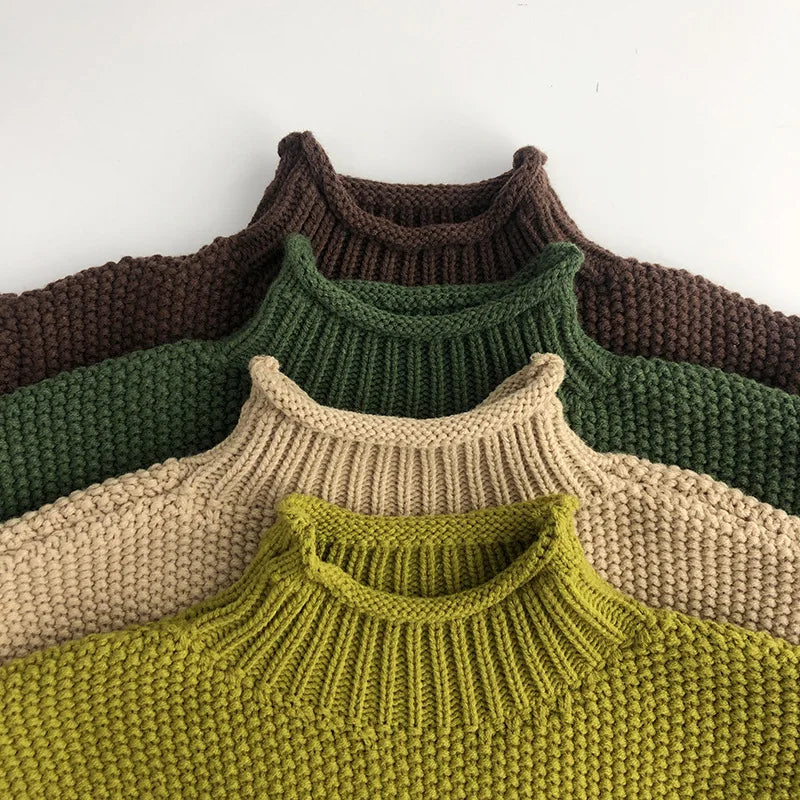 Knitted high neck sweater BASIC