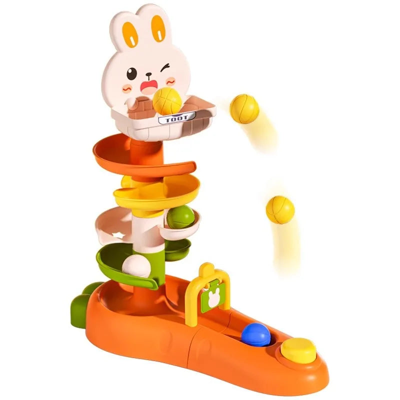 Montessori Baby Toys Rolling Ball Pile Tower Finger Skill Training Educational Development Games BabyRotating Stacking Tower Toy